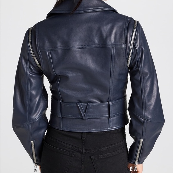Veronica Beard Jylan Moto Jacket Navy - Picture 2 of 11